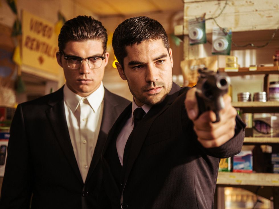 Zane Holtz and D.J. Cotrona in From Dusk Till Dawn the series as Gecko brothers