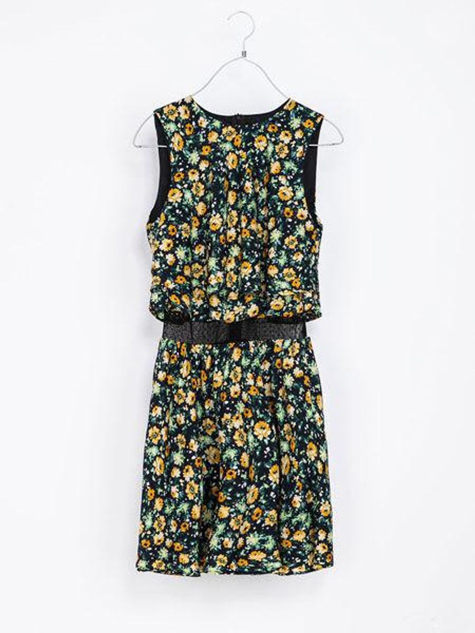 zara COMBINATION FLORAL DRESS