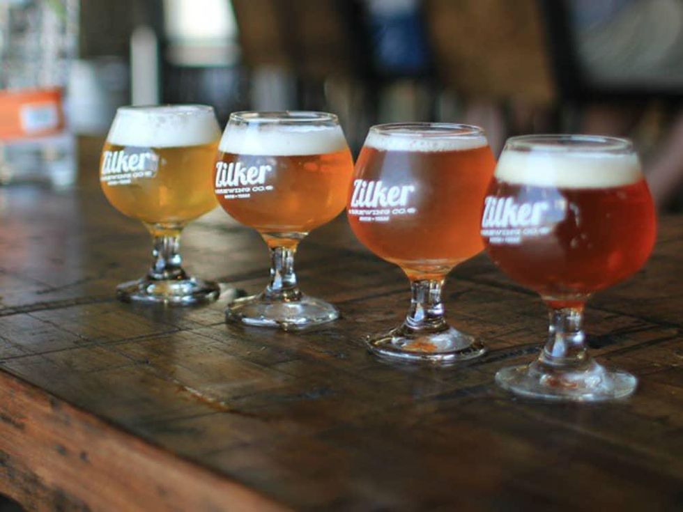 Zilker Brewing Company Austin brewery beer flight lineup